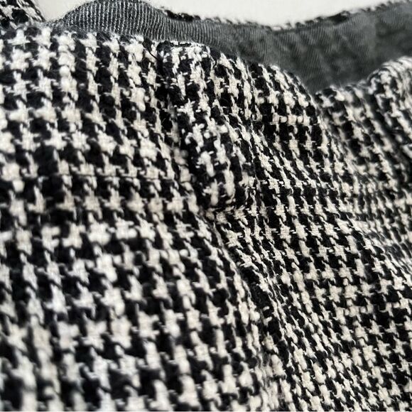 Free People Houndstooth Tweed Fringe Hem Aster Pants Black/White, Size 2 - Picture 10 of 14